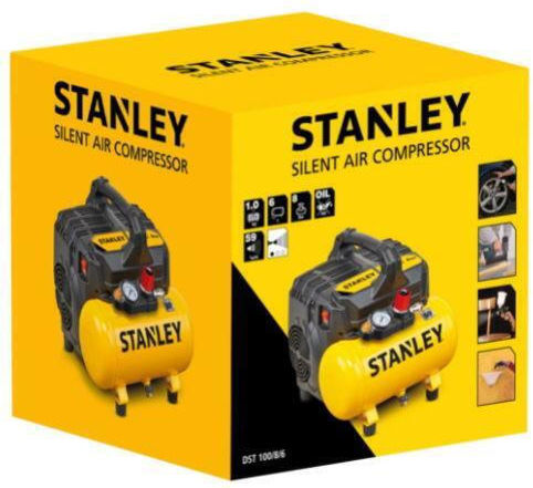 Stanley Compresor de aer 59dB cu Putere 1hp și Rezervor de aer 6lt
