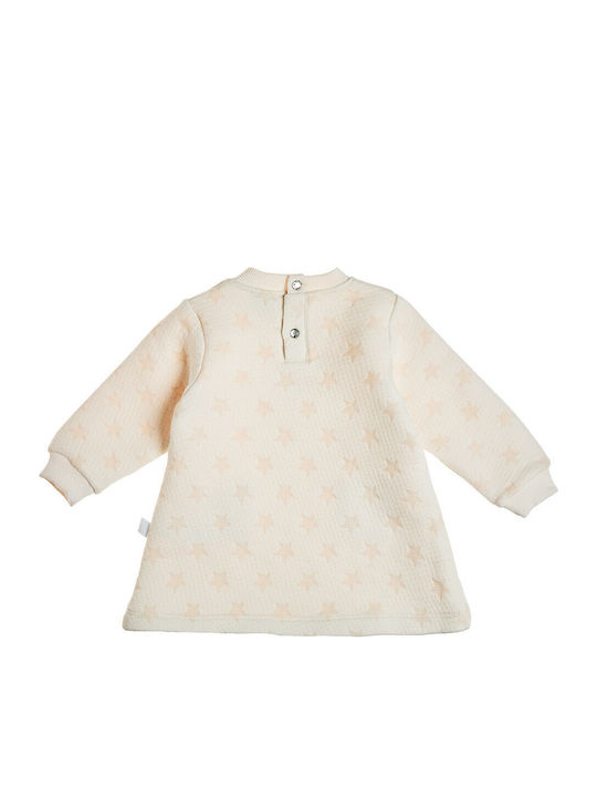 Mädchenkleid Langärmelig Ecru