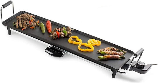 Електрически тепаняки грил Royalty Line RL-TP18210 1800W 70x23 см мраморно покритие с тавичка за масло черен