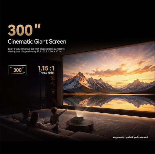 Wanbo X7 Pro Max Beamer DLP Full HD mit Wi-Fi und Eingebauten Lautsprechern