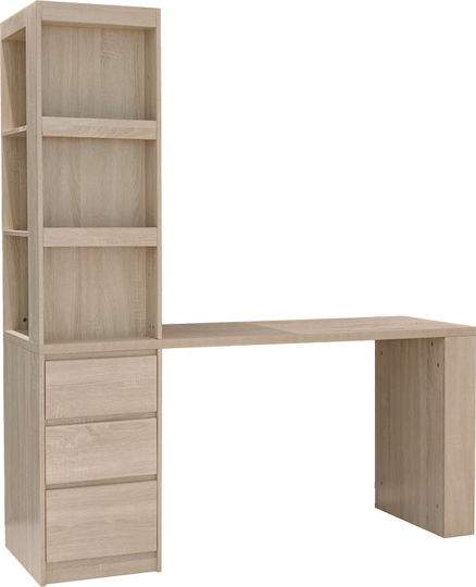 Birou Cliner Din Lemn Cu Bibliotecă Sonoma 140x50x180cm Birou Cliner Din Lemn Cu Bibliotecă Sonoma 140x50x180cm