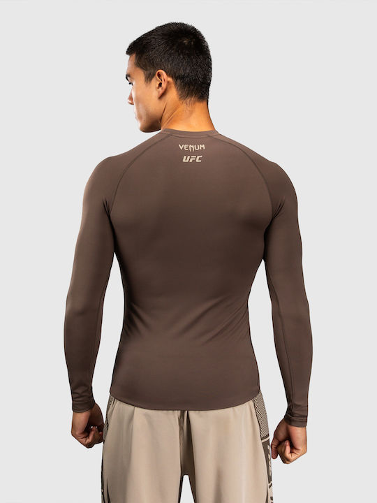 Venum Ανδρική Μακρυμάνικη Μπλούζα VNMUFC-00569-035 για MMA / Jiu-Jitsu Καφέ