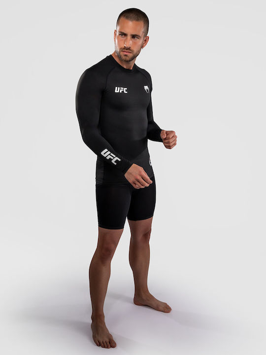 Venum Men's Long Sleeve Shirt VNMUFC-00569-108 for MMA / Jiu-Jitsu Black