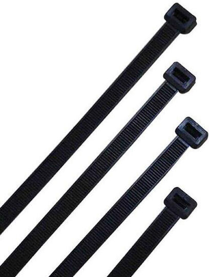 KAL Electronics SZS Kunststoff Kabelbinder 200mmx4mm in Schwarz Farbe (100 Stück) SZS-4X200/BLACK