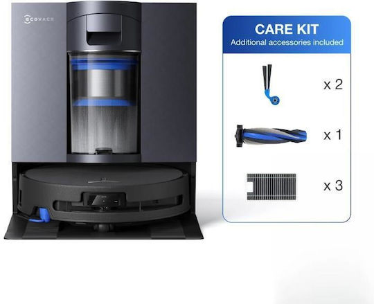Ecovacs Deebot X11S Omnicyclone Σκούπα Ρομπότ με Χαρτογράφηση Laser & Απορρόφηση 30000Pa Μαύρη