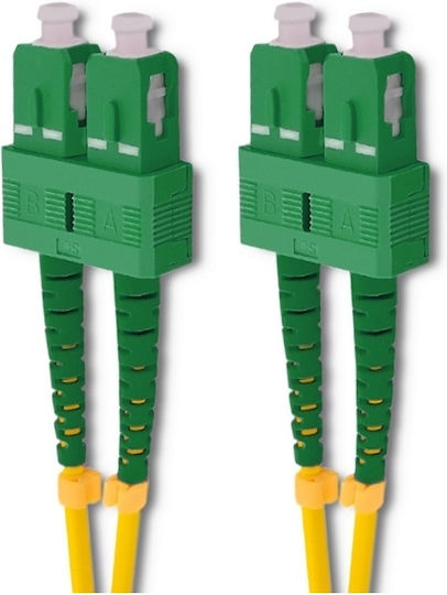Qoltec Qoltec Optical Fiber Cable SC/APC-SC/APC 1.5m Yellow