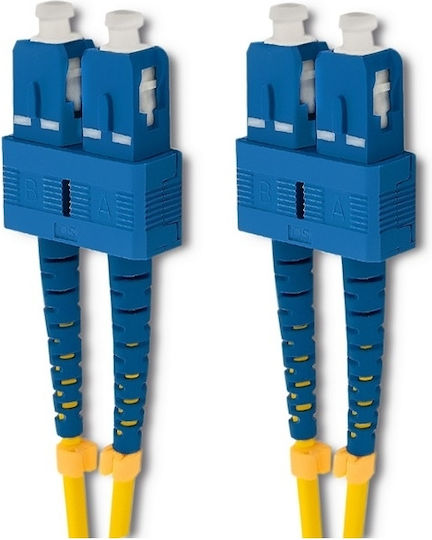 Qoltec Qoltec Optical Fiber Cable SC/UPC-SC/UPC 3m Yellow