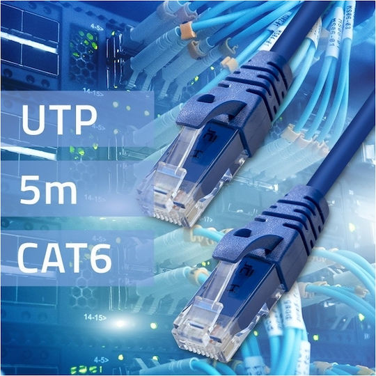 Qoltec U/UTP Cat.6 (Gigabit) Cablu De Rețea Ethernet 5m Albastru