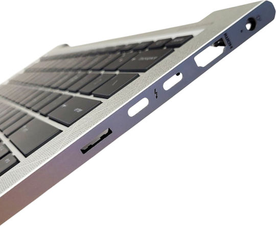 Tastatură Laptop Keyboard Palmrest Hp Elitebook 830 G7 830 G8 1r9k2pc 158t8aa M08699-001 M08700-001 M08701-001 6070b1712601 US Retroiluminat Argintiu Κωδ.40973uspalmbltype2