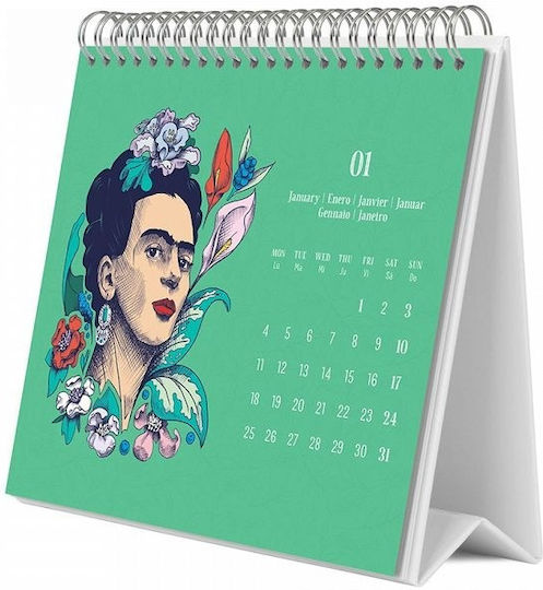 Grupo Erik Frida Kahlo Месечен Настолен Дневник 2027 Спирала 17x20см.