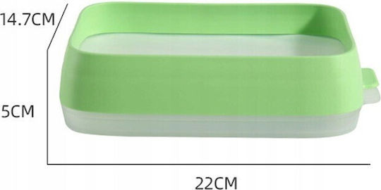 Cutie De Prânz Din Plastic Verde 22x14.7cm