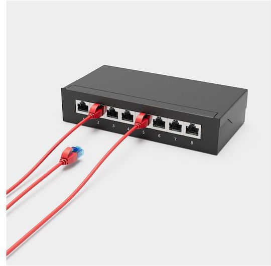 Shiverpeaks Flat U/UTP Cat.6 (Gigabit) Network Cable Ethernet 0.5m Red