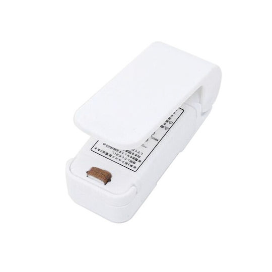 Mini Sigilatoare pentru pungi cu baterii Flippy Sigilare termică cu magnet pe spate Portabil 9.7x3 Cm Alb