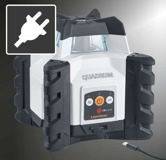 Laserliner Quadrum Compact 210S Саморегулиращ се Ротационен Лазерен Нивелир с Червен Лъч 7.4V