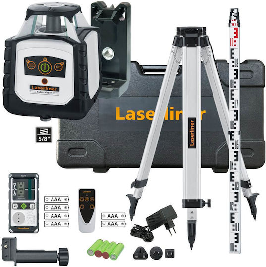 Laserliner Cubus G 210 S Set Rotary Laser Level Green Beam 7.4V