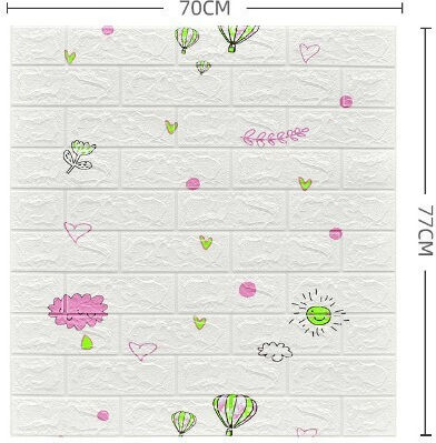 Autocolant Decorativ 3D Pentru Perete Copii Din Spumă 70x77cm 10 Bucăți