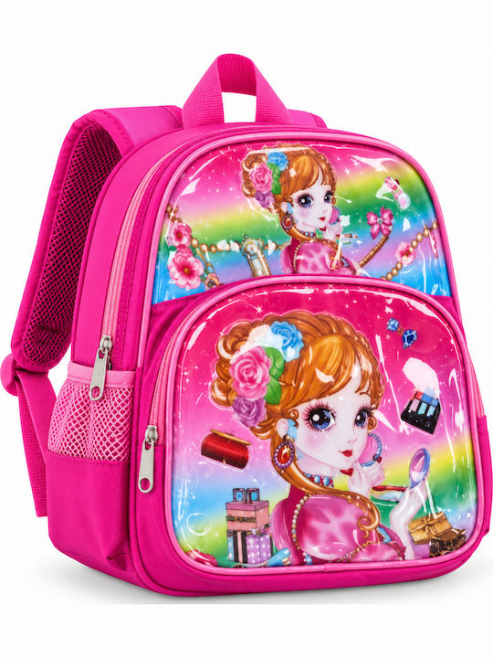 School Backpack For Elementary With Water Bottle Holder Fuchsia School Backpack For Elementary With Water Bottle Holder Fuchsia