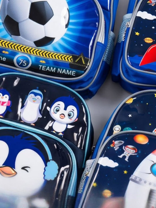 School Backpack For Elementary With Water Bottle Holder Blue