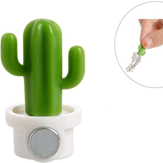 Set 6 Refrigerator Magnets Flippy Cactus In Pot Design Made Abs Magnet Green White