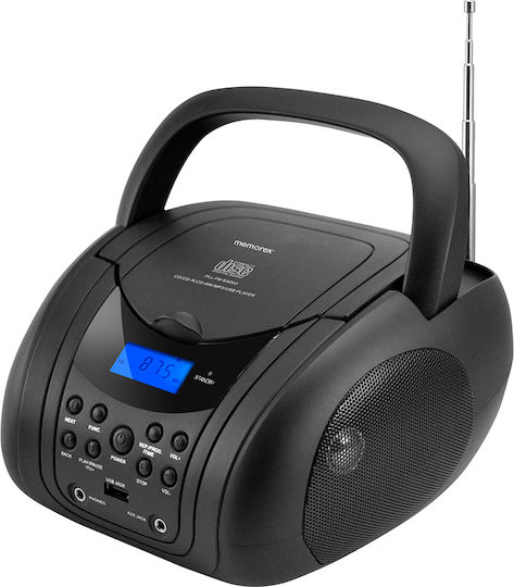 Memorex Преносима аудио система с CD / Радио Черна