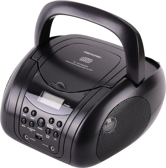 Memorex Преносима аудио система с CD / Радио Черна