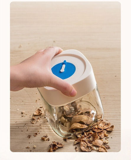 Vază Utilizare Generală Cu Capac Ermetic Sticlă Albă 750ml