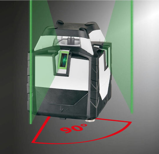 Laserliner Duraplane Plus G360 Set 175cm Self-Leveling Rotary Laser Level Green Beam 7.4V with Working Range 70m