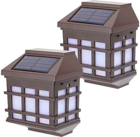 Set 2 Lampi Solare Montate Pe Perete Lanternă 11.5x8.3cm