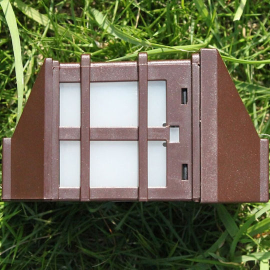 Set 2 Lampi Solare Montate Pe Perete Tip Lanternă Cu Lumină Alb Cald 11.5x8.3cm