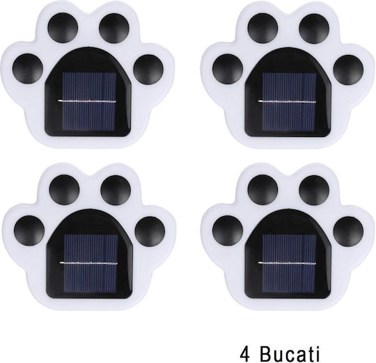 Set 4 Lampi Solare cu Lumină Alb Cald IP65 14x13x3cm