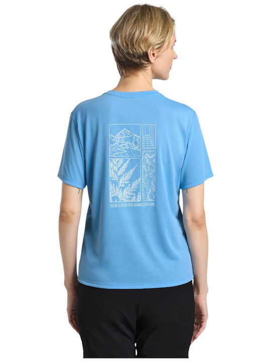 Bluza Damă Tricou Uscare Rapidă Albastru Deschis