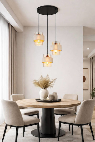 Globo Lighting Κρεμαστό Φωτιστικό Μαύρο
