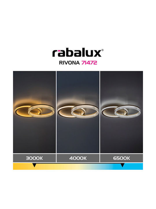 Rabalux Smart Deckenleuchte montieren 53,5cm Gold mit Integrierte LED und Fernbedienung