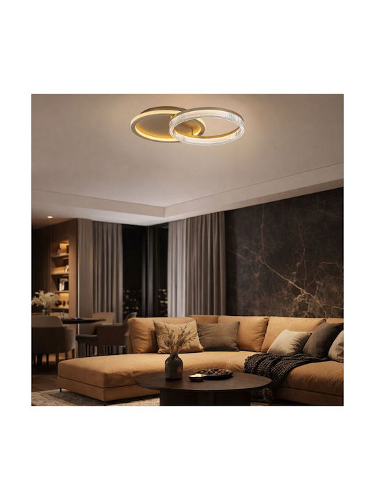 Rabalux Smart Deckenleuchte montieren 53,5cm Gold mit Integrierte LED und Fernbedienung