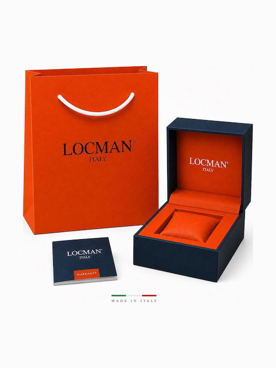 Locman Italy Ceas Sport Skeleton Pentru Bărbați Automat Cu Curea Textilă Albastră
