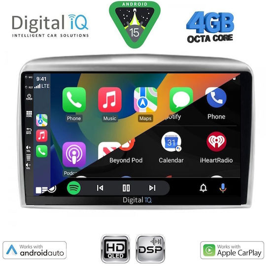 Digital IQ Car Audio System for Lancia Ypsilon 2006-2011 Bluetooth USB WiFi GPS Apple CarPlay Android Auto with 9" Touch Screen