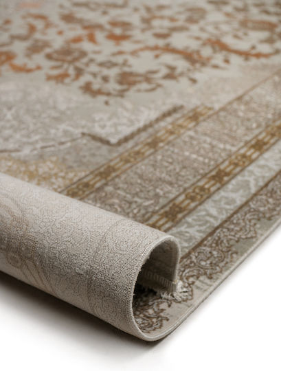 Biokarpet Wohnzimmer Teppich Arcadia 7103a Crem Braun 80x150