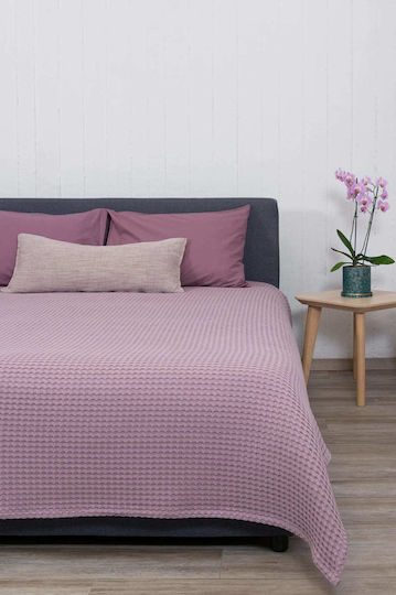 Biokarpet Blanket Pique Naf Naf Cotton Waffle Pique Purple 170 x 240