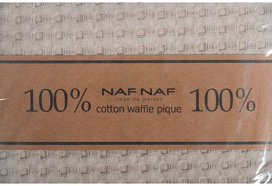 Biokarpet Blanket Pique Naf Naf Cotton Waffle Pique Beige 170 x 240