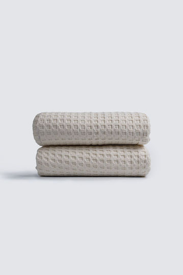 Naf Naf Waffle Κουβέρτα Πικέ Μονή 160x240εκ. Cream