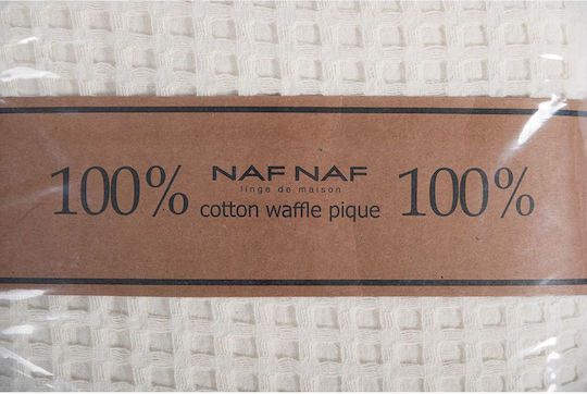 Naf Naf Waffle Κουβέρτα Πικέ Μονή 160x240εκ. Cream