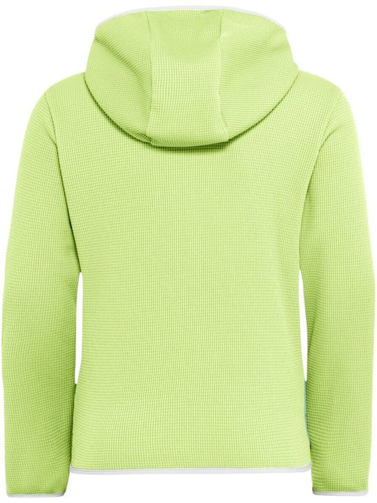 Hanorac Polar Pentru Copii Cu Glugă Și Buzunare Verde