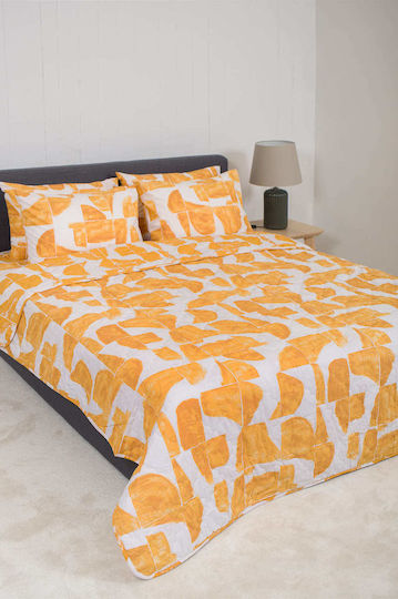 Biokarpet Home Nordic 855 Malmo Gold Cuvertură Pat Single 160x240 Cm