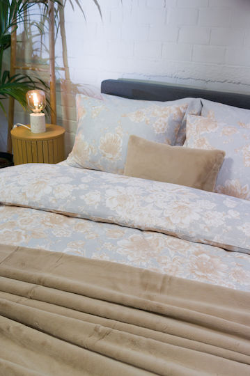 Viokarpet Duvet Cover Diamond 253 Pearl Light Blue Set Duvet Cover Super King