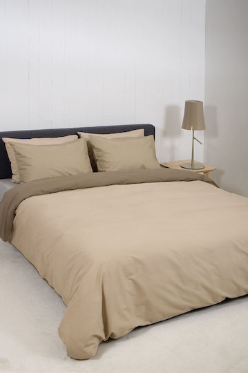 Viokarpet Duvet Cover Home View Beige Gray Set Single 165x245 Cm