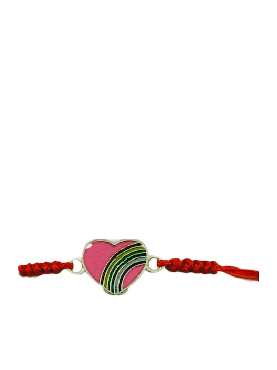Martisor Bracelet Women Children Jolie Pink Rainbow Heart Model Set 12 Pieces Enameled Pendant Adjustable Cord Red Martisor Bracelet Women Children Jolie Pink Rainbow Heart Model Set 12 Pieces Enameled Pendant Adjustable Cord Red