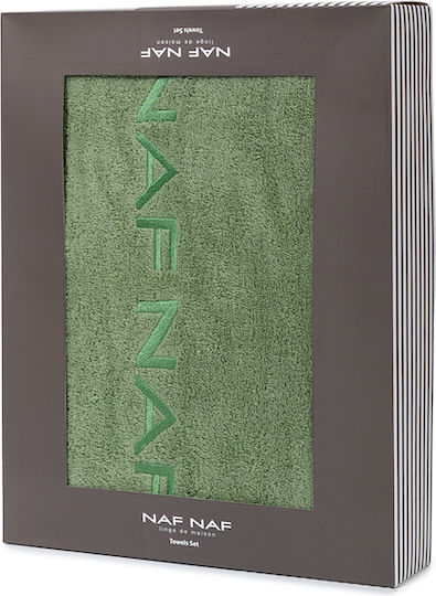 Biokarpet Naf Naf Towel Set 2 Pcs Naf Naf Celadon Green-σετ Πετσέτες Κουτί