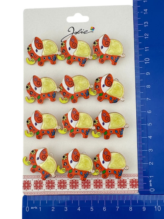 Set 12 Pinuri Mărțișor Copii Jolie Elefant Design Multicolor