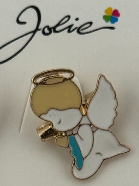 Set 12 Martisor Brooches Children Jolie Angel Design White