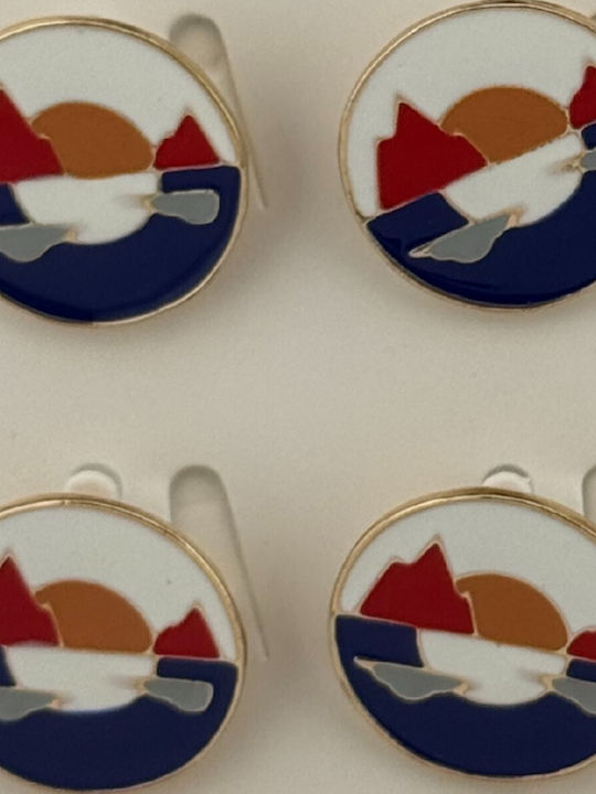 Set 12 Pinuri Mărțișor Copii Jolie Design Peisaj Multicolore
